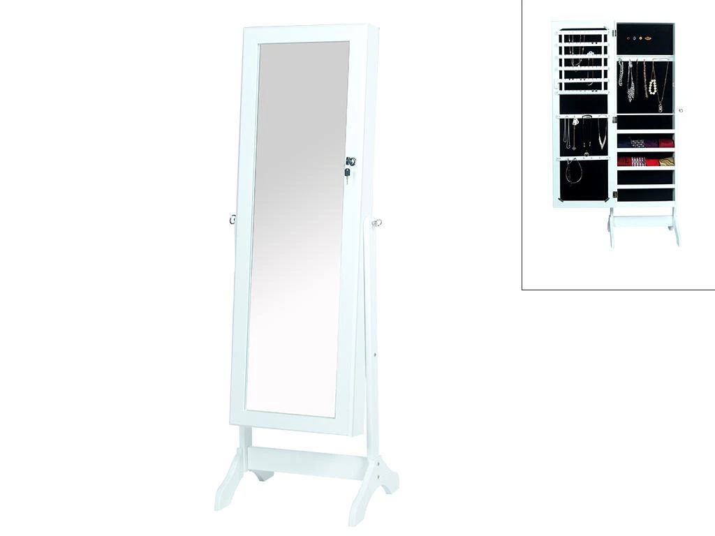 Armoire Ă Bijoux Avec Miroir MASHA - H.160 Cm