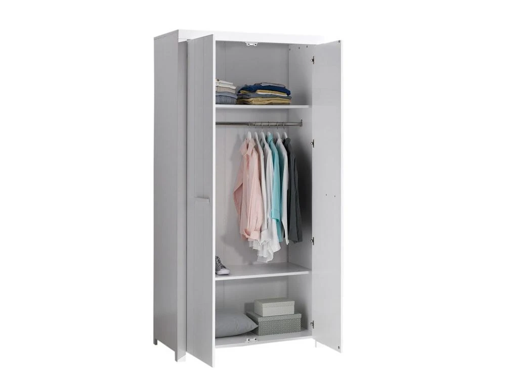 GASTON - Armoire 2 Portes LaquĂ© Blanc â Image 2