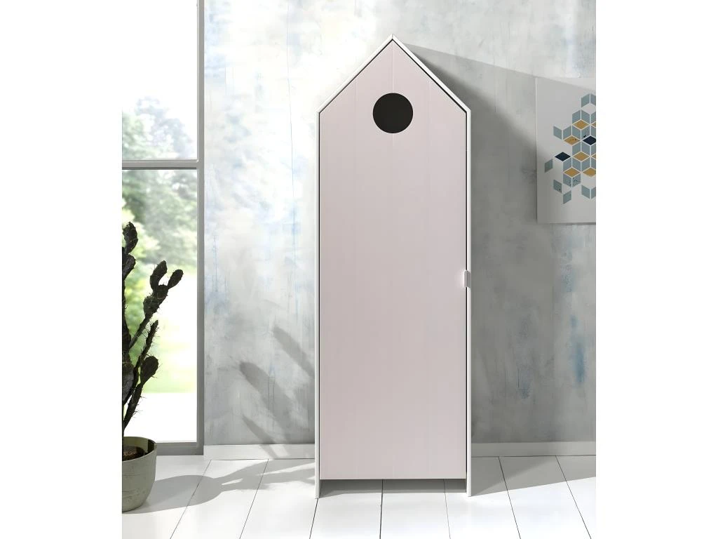 HAVRE - Armoire Cabane De Plage Rose 1 Porte – Image 2