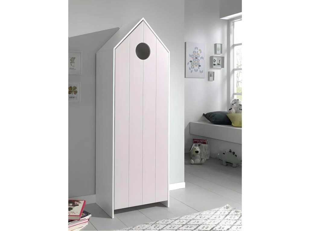 HAVRE - Armoire Cabane De Plage Rose 1 Porte – Image 5