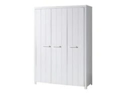 GASTON - Armoire 3 Portes Laqué Blanc