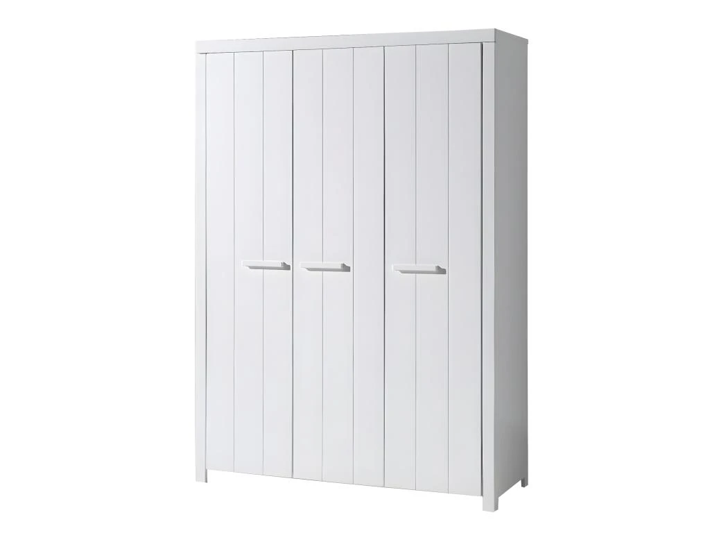 GASTON - Armoire 3 Portes Laqué Blanc