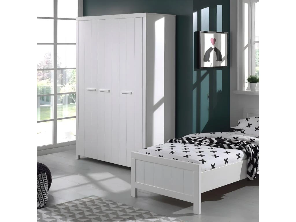 GASTON - Armoire 3 Portes Laqué Blanc – Image 2