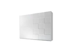 Armoire 2 Portes Coulissantes 275 Cm Blanc Mat - TICATO