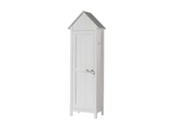LAZIO - Armoire 1 Porte Blanche Style Cabane De Plage