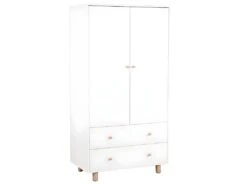 Armoire Enfant Gabby Blanc Et Bois