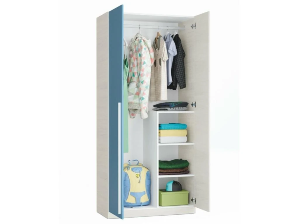 Armoire Penderie Enfant 2 Portes L90 X H200 Cm – Image 2