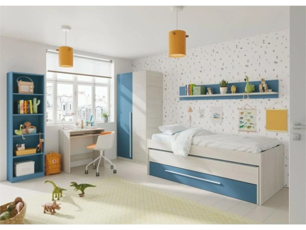 Armoire Penderie Enfant 2 Portes L90 X H200 Cm – Image 4