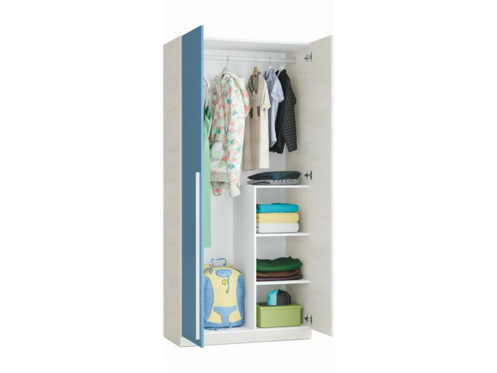 Armoire Penderie Enfant 2 Portes L90 X H200 Cm – Image 5