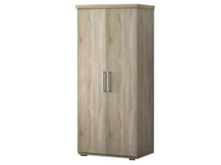 Armoire, Garde-robe, Collection TOM, 2 Portes 80 Cm, Penderie Intégrée Chêne Sonoma