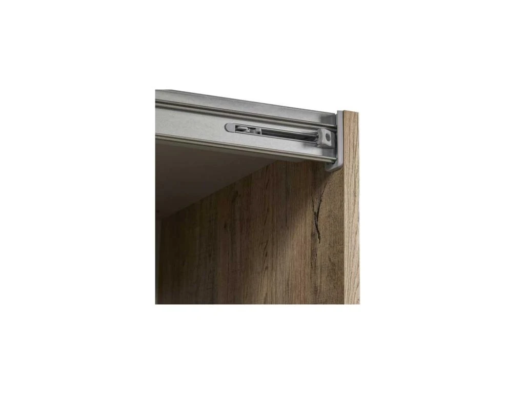 Armoire 2 Portes Coulissantes 245 Teinte ChĂȘne Moyen - NIKITO â Image 5