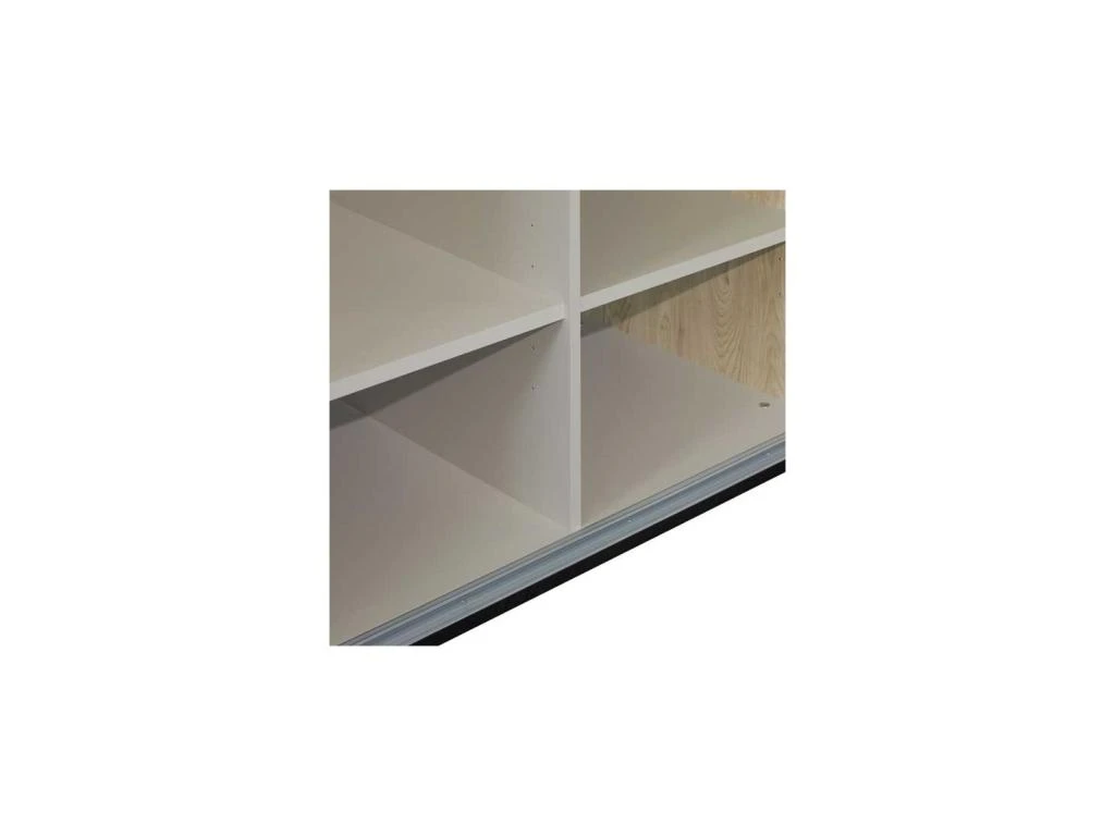 Armoire 2 Portes Coulissantes 280 Cm ChĂȘne + LEDs - LOPEL â Image 5