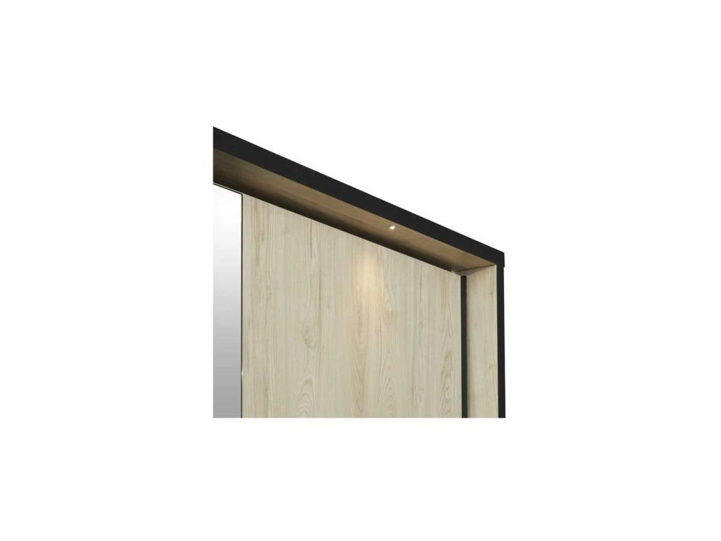 Armoire 2 Portes Coulissantes 280 Cm ChĂȘne + LEDs - LOPEL â Image 6