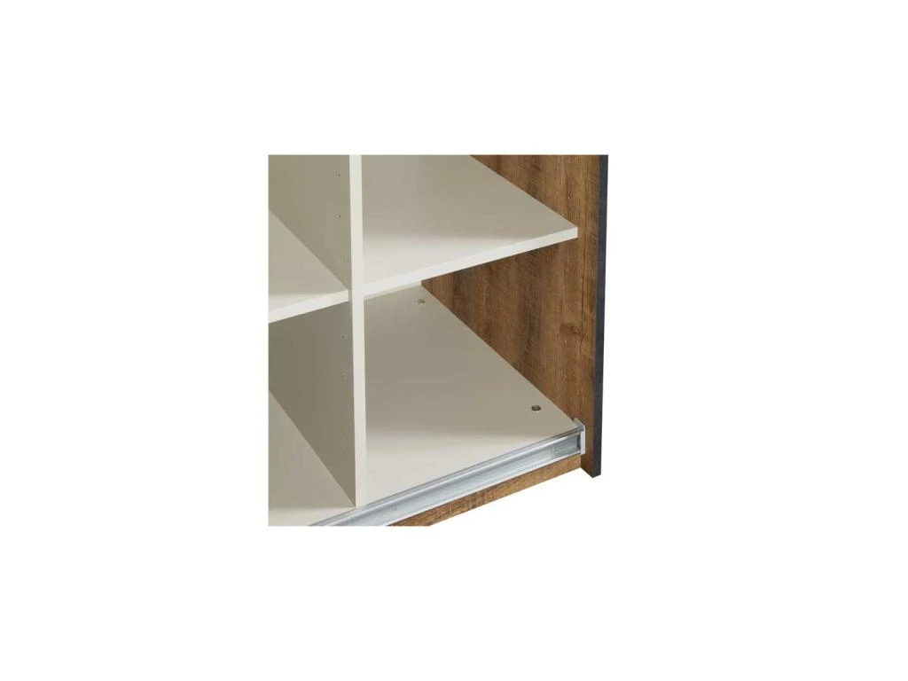 Armoire 2 Portes Coulissantes 245 Cm Bois Tropical - HADES – Image 5