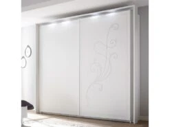 Armoire 2 Portes 243 Cm Ă LEDs - LADY - L 265 X L 57 X H 230 Cm