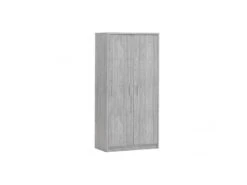 Armoire Grand Model, Collection SPACI, 2 Portes, 72x194 Cm, Coloris Chêne Gris