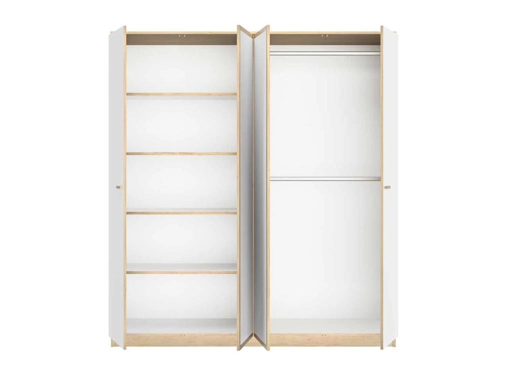 Armoire 4 Portes Blanc/ChĂȘne Blond - MAILLE â Image 2