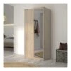 Armoire 2 Portes 1 Miroir Chêne Blond - MAILLE
