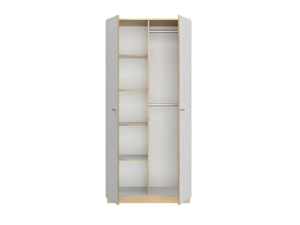 Armoire 2 Portes Blanc/ChĂȘne Blond - MAILLE â Image 2