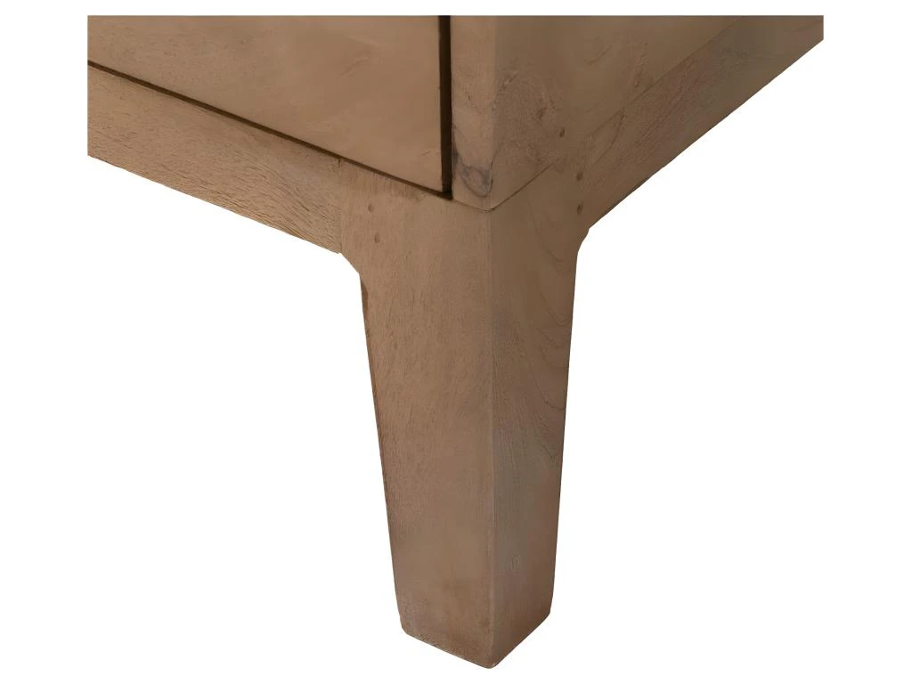 Armoire 1 Porte 3 Tiroirs Bois De Manguier - VERTICA – Image 4