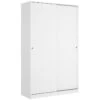 Armoire Denali, Porte-manteau Pour Chambre, Armoire Avec 2 Portes Coulissantes, 120x50h204 Cm, Blanc