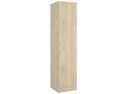 Armoire Cusna, Cintre Pour Chambre, Armoire Avec 1 Porte Simple, 41x52h184 Cm, Chêne