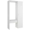 Armoire Weisshorn, Structure Pour Dressing, Portemanteau Ouvert, 98x42h187 Cm, Blanc