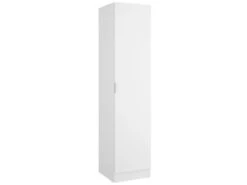 Armoire Cusna, Porte-manteau Pour Chambre, Armoire Avec 1 Porte Simple, 41x52h184 Cm, Blanc
