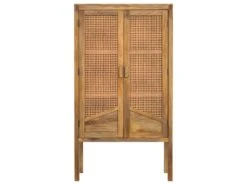 Armoire Tiki En Cannage 2 Portes En Bois