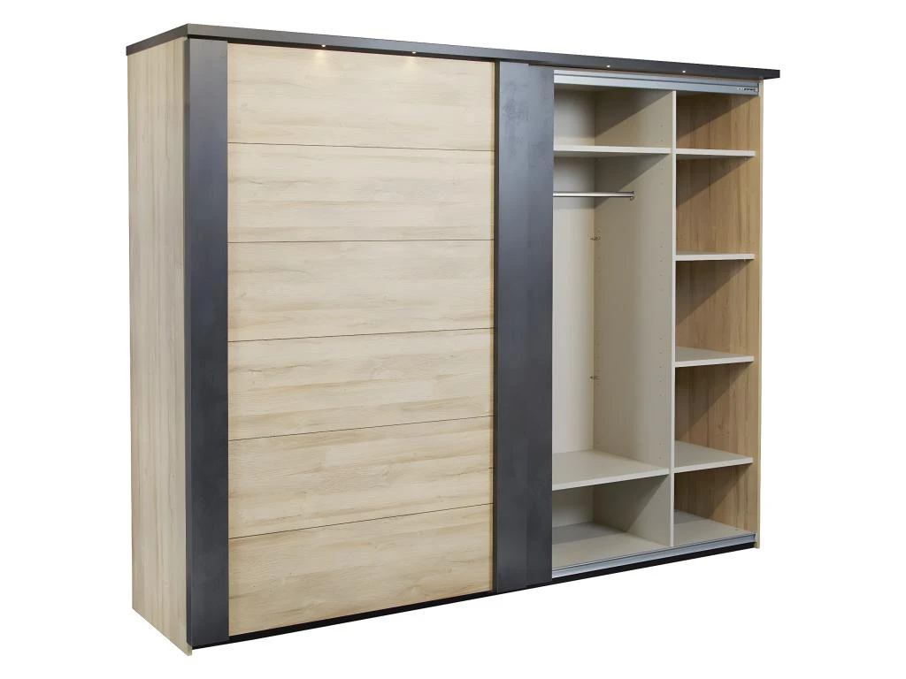 SIWA - Armoire 2 Portes Coulissantes 217cm Avec Leds â Image 3