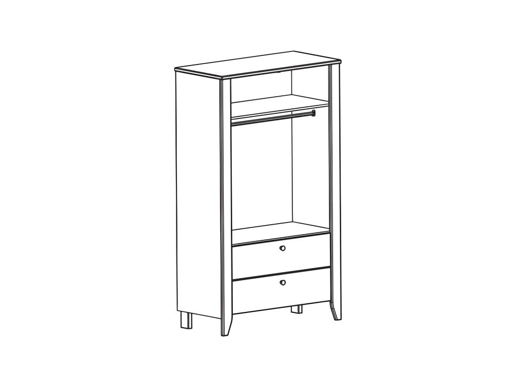 Armoire Teddy Bear 2 Portes - Blanc â Image 3