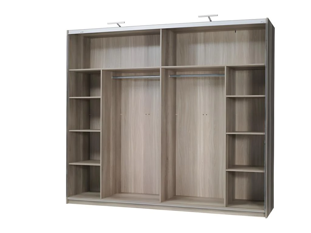 Armoire, Garde Robe ROMI Deux Portes Coulissantes 200 Cm, Coloris Dab Canyon. Meuble Design â Image 3