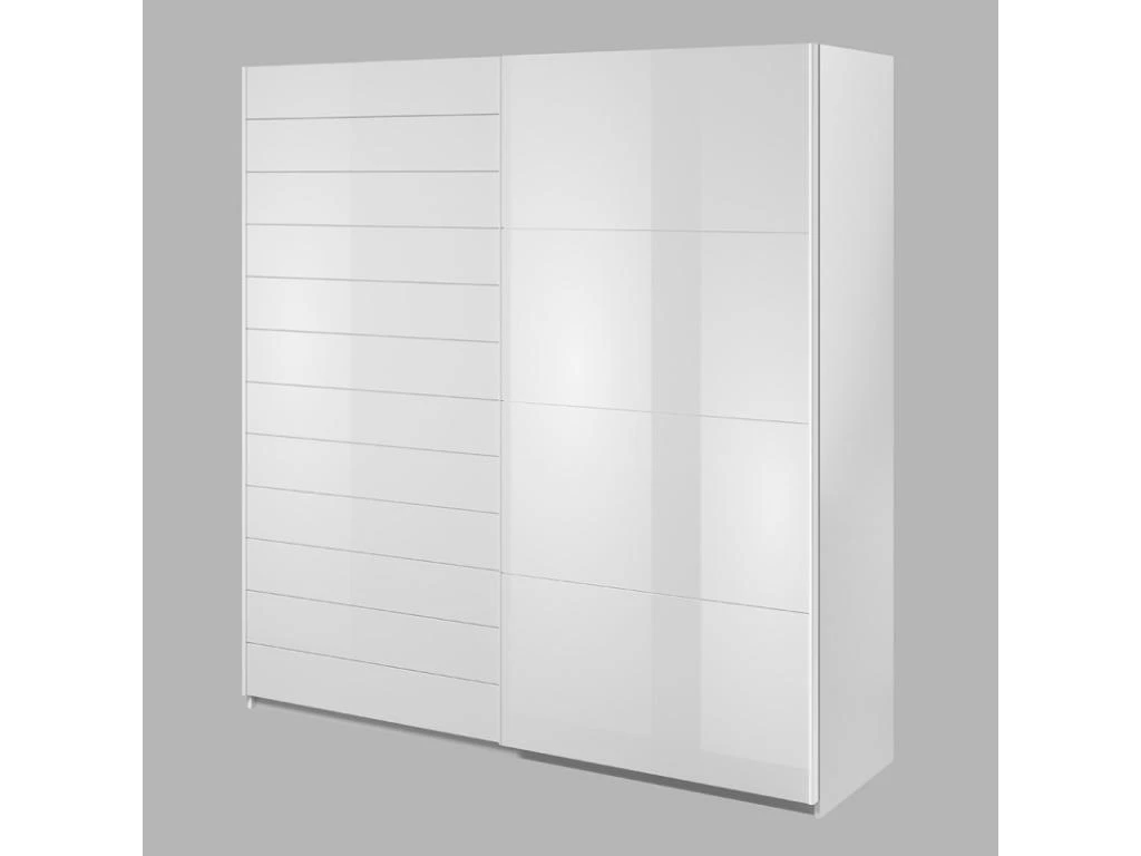 Armoire 2 Portes Coulissantes 220cm Couleur Blanc Brillant. Collection FLOYD