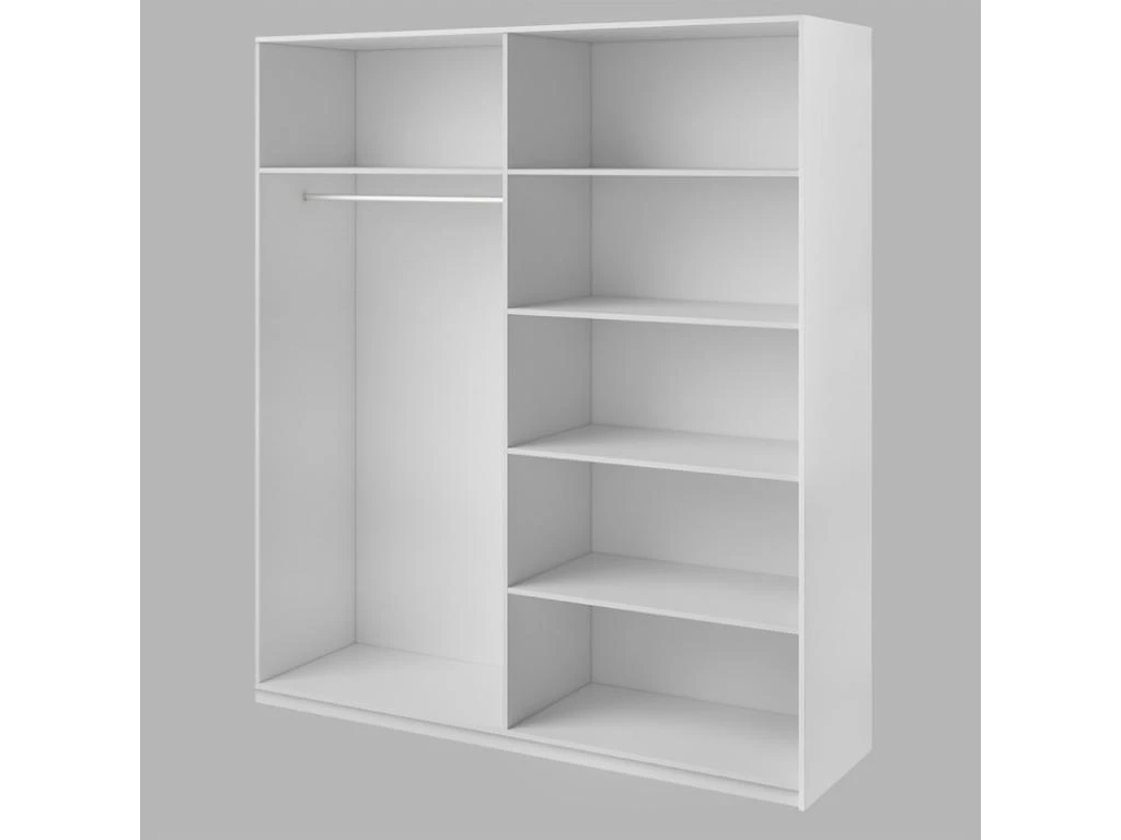 Armoire 2 Portes Coulissantes 220cm Couleur Blanc Brillant. Collection FLOYD – Image 3