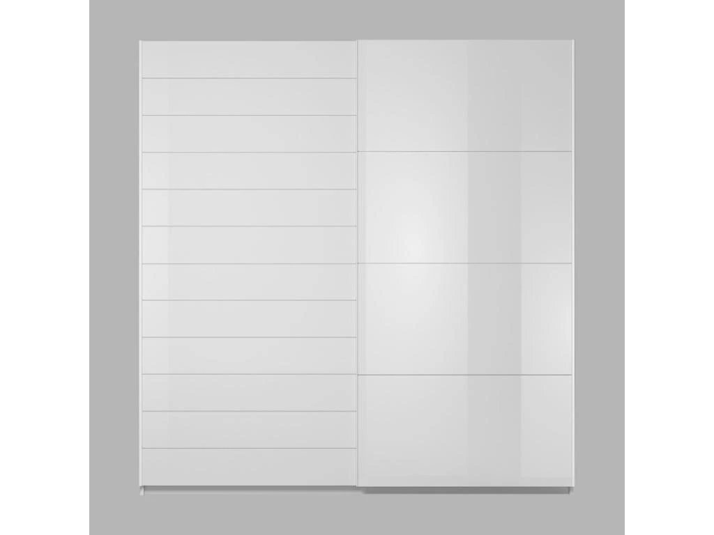 Armoire 2 Portes Coulissantes 220cm Couleur Blanc Brillant. Collection FLOYD – Image 4