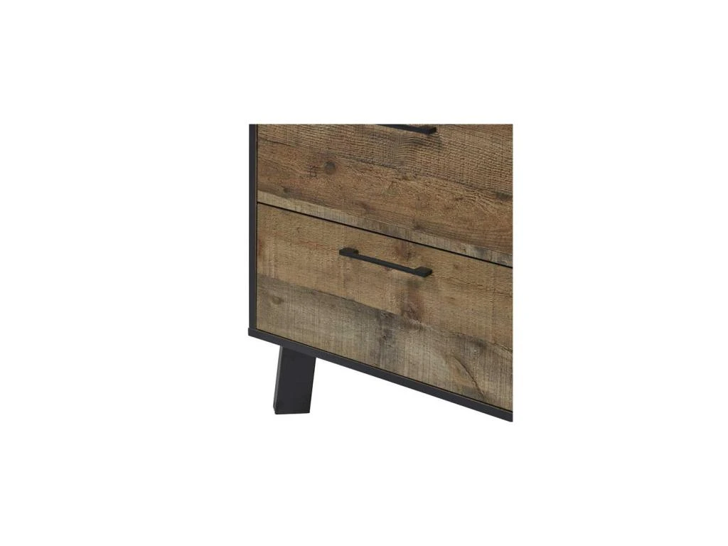 Vaisselier 2 Portes 2 Tiroirs Bois/MĂ©tal - NINO â Image 4