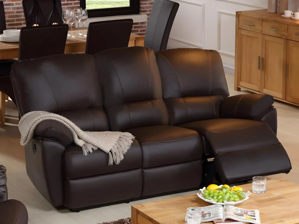 Fauteuil Relax électrique En Cuir MARCIS - Marron – Image 9