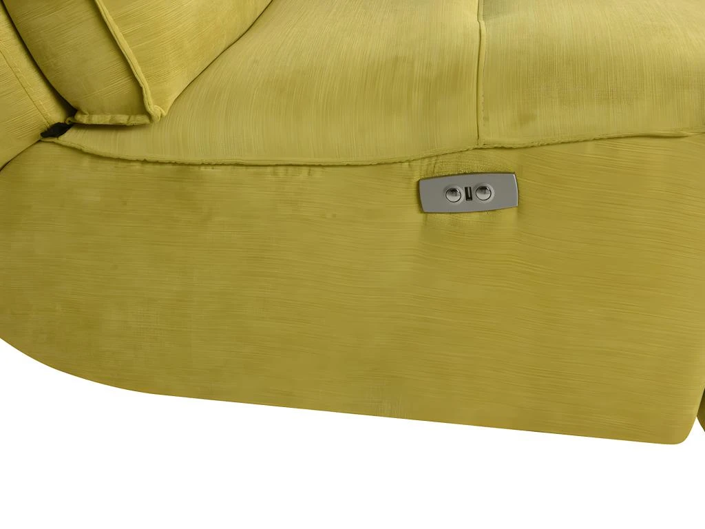 Chauffeuse Relax électrique Pour Modulable En Tissu SYMPOSION - Jaune – Image 4