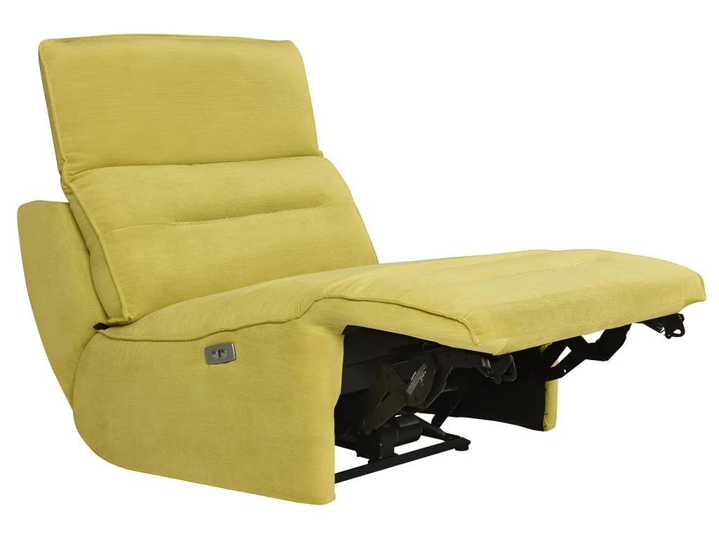 Chauffeuse Relax électrique Pour Modulable En Tissu SYMPOSION - Jaune – Image 3