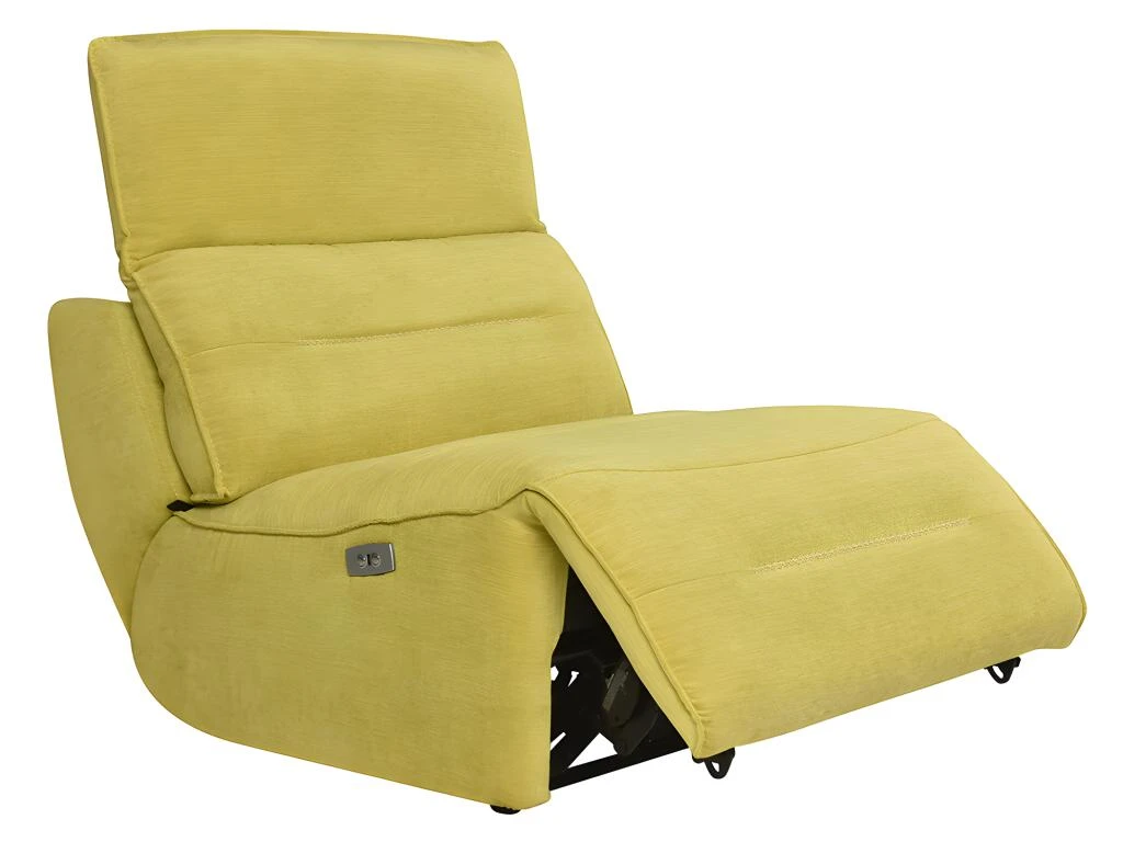 Chauffeuse Relax électrique Pour Modulable En Tissu SYMPOSION - Jaune