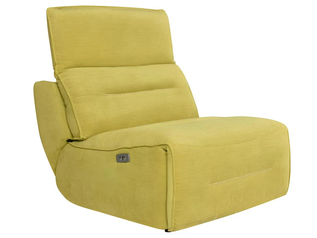 Chauffeuse Relax électrique Pour Modulable En Tissu SYMPOSION - Jaune – Image 2