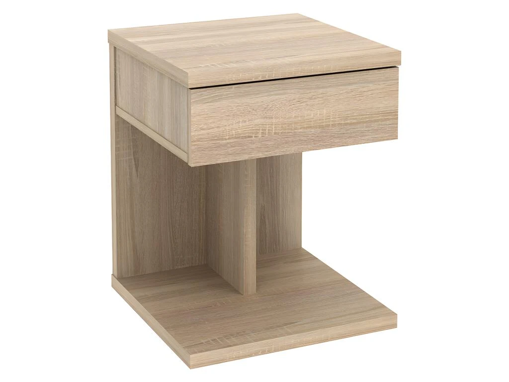 Table De Chevet BORLA - 1 Tiroir - ChĂȘne â Image 4