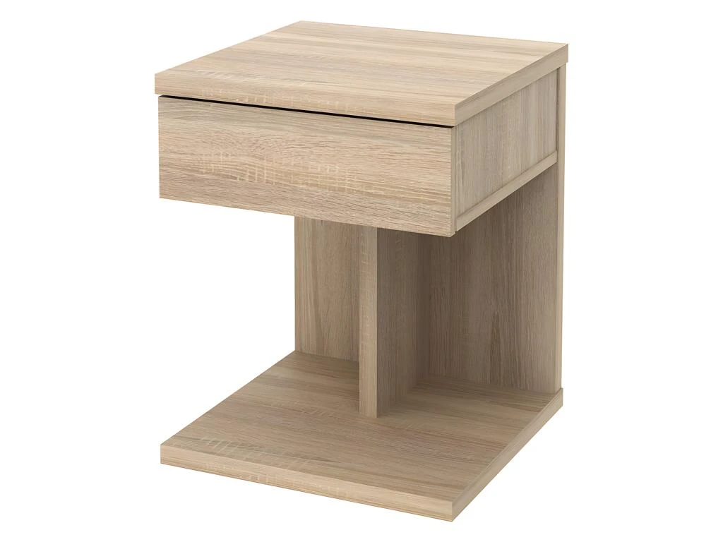 Table De Chevet BORLA - 1 Tiroir - ChĂȘne â Image 5