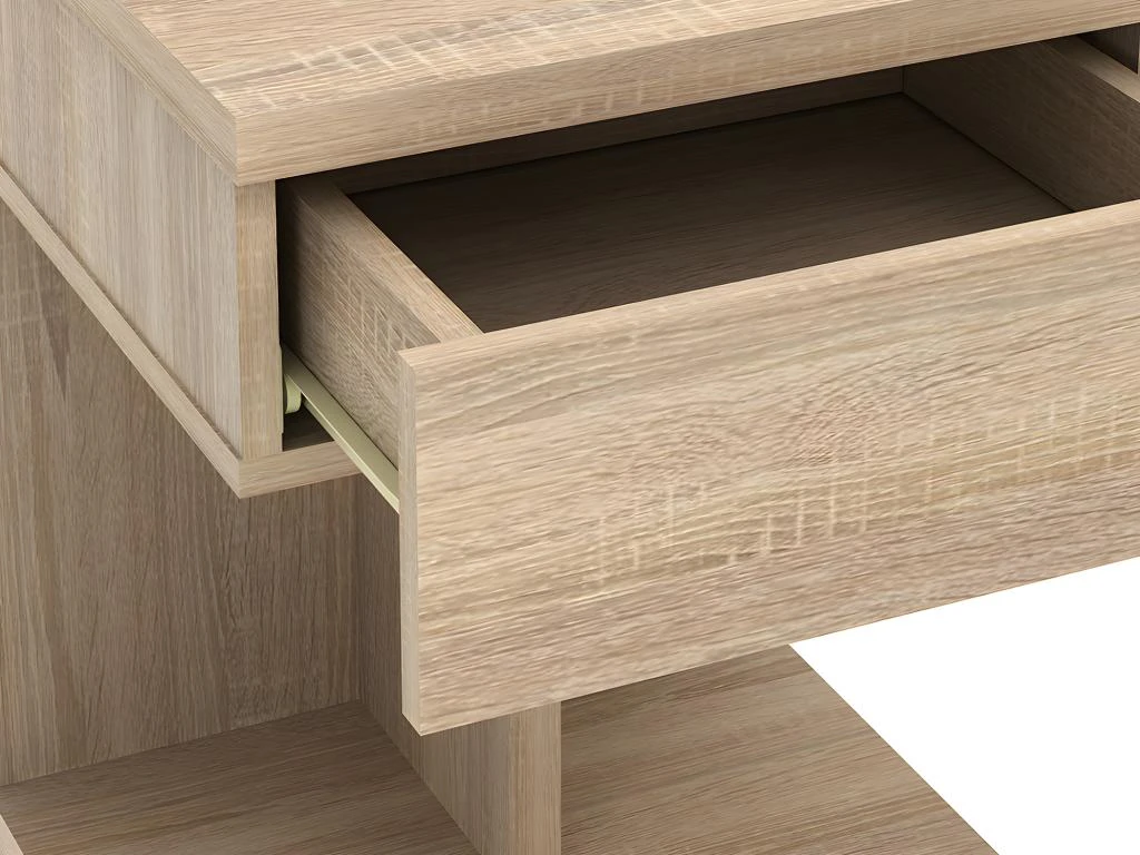 Table De Chevet BORLA - 1 Tiroir - ChĂȘne â Image 7