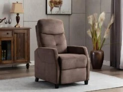 Fauteuil Relax En Tissu FEREOLE - Marron