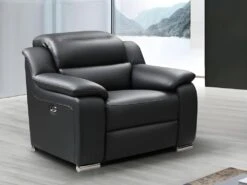 Fauteuil Relax électrique En Cuir ARENA III - Noir