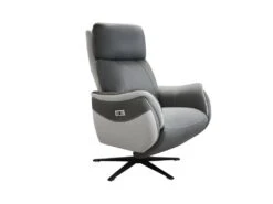Fauteuil Pivotant Relax électrique Gris - PLICY