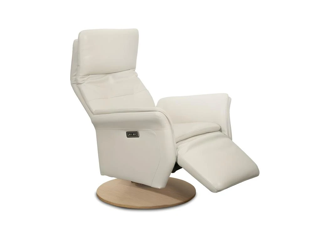 Fauteuil De Relaxation Cuir Mastic - FLORA