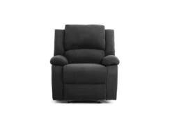 Fauteuil Relaxation 1 Place Microfibre Noire DETENTE