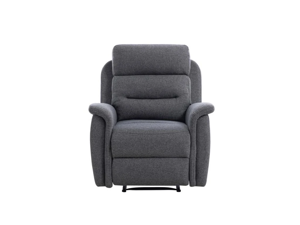 Fauteuil De Relaxation 1 Place En Tissu Gris LÉON - Gris Anthracite